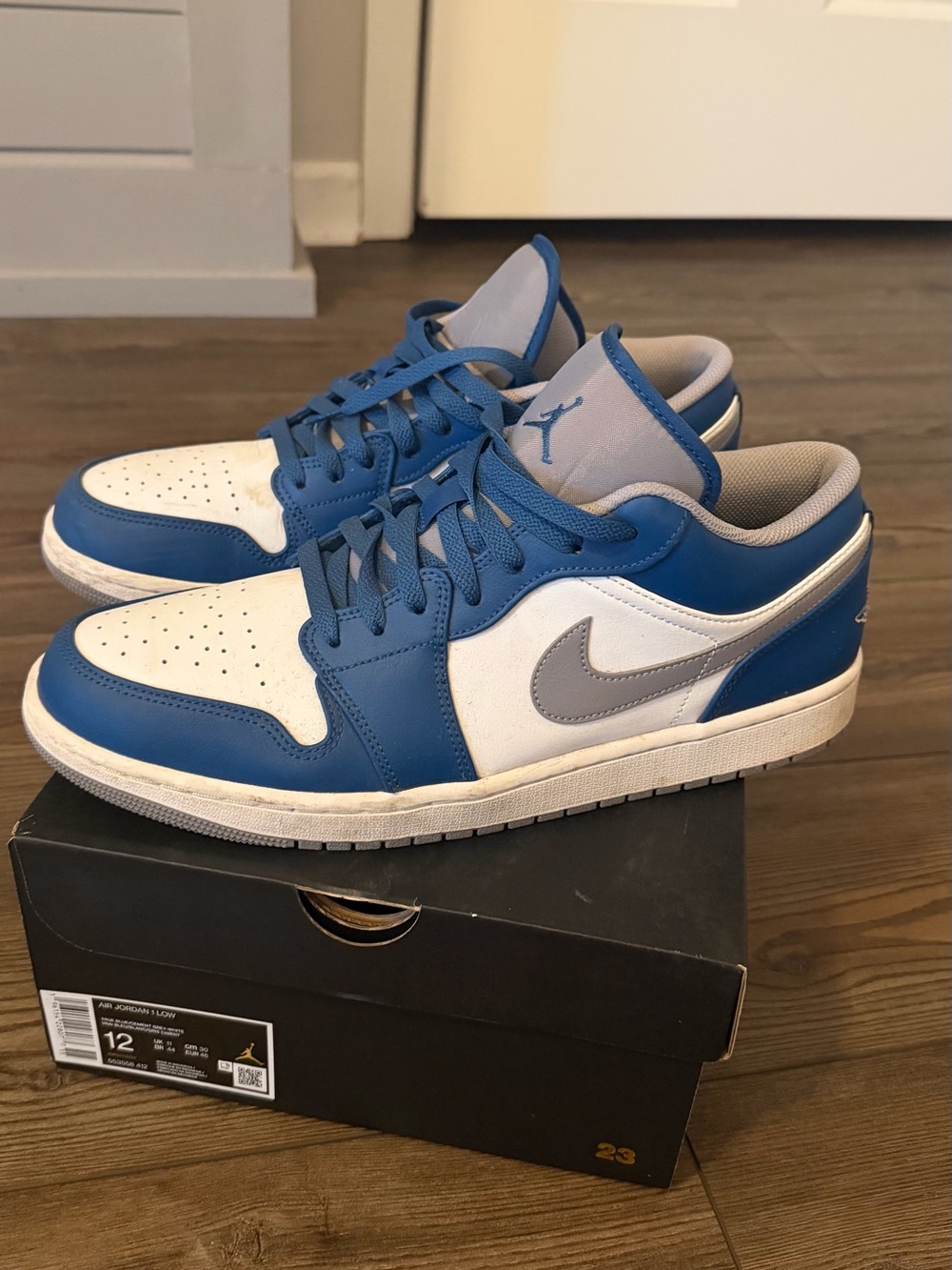 Nike Air Jordan 1 Low - Blue White Gray